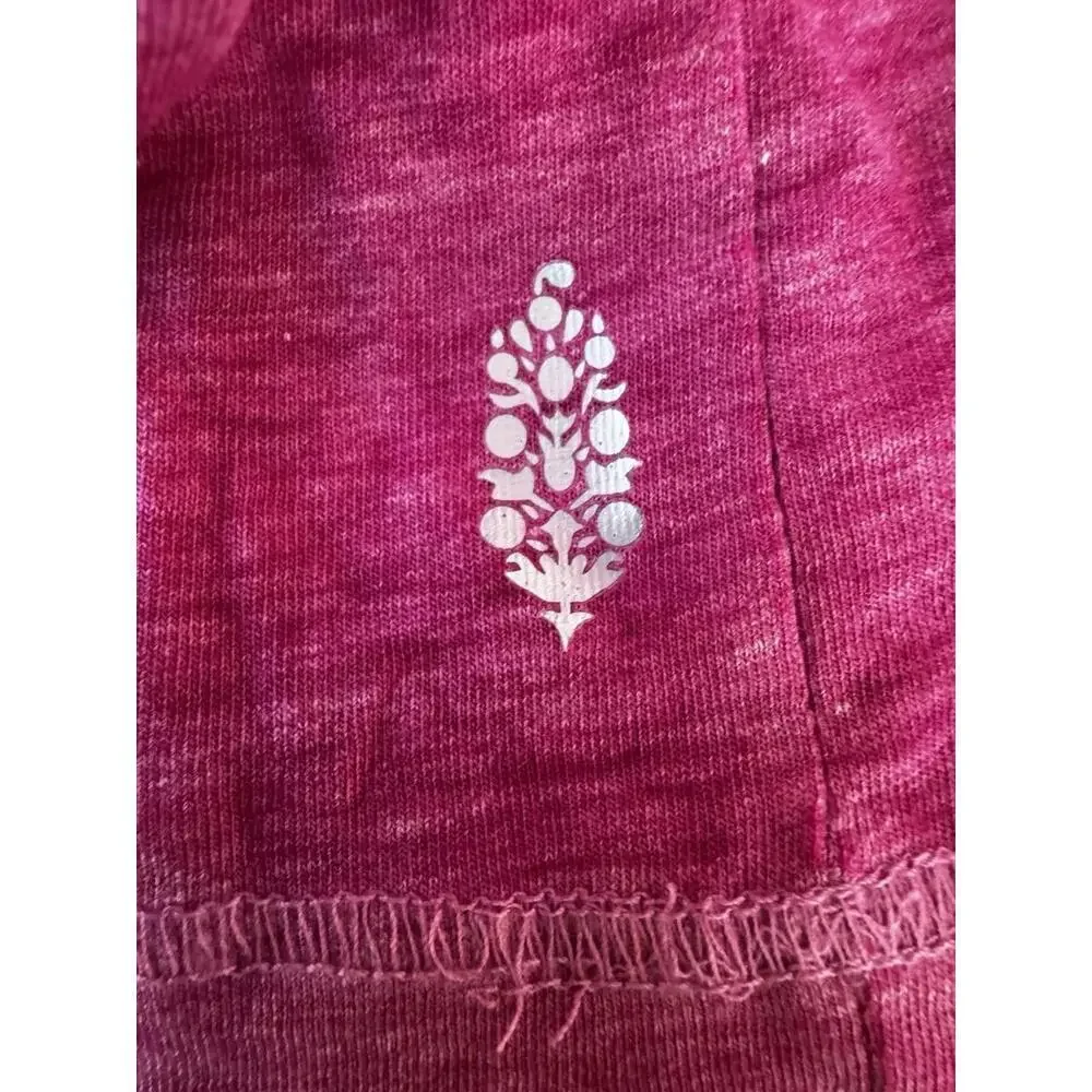 NWT Free people Movement Long Sleeve Top Heather magenta Pink LightSlouchy‎ XS